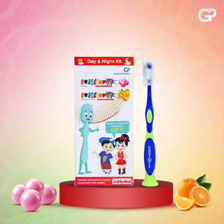 PediflorKidz Day & Night Kit: From School Time to Bedtime, Your Child’s Go-To Brushing Kit- 140g,pack of 1