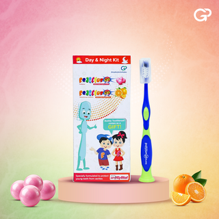 PediflorKidz Day & Night Kit: From School Time to Bedtime, Your Child’s Go-To Brushing Kit- 140g,pack of 1