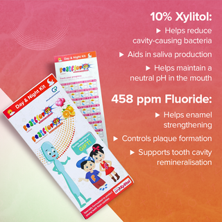 PediflorKidz Day & Night Kit: From School Time to Bedtime, Your Child’s Go-To Brushing Kit- 140g,pack of 1