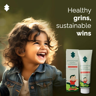 Ethiaspire: Safe-if-swallowed, Eco-friendly Toothpaste for Toddlers – Protecting Them, Protecting the Planet!- 50g