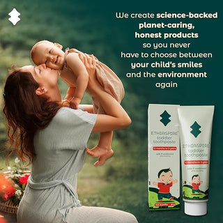 Ethiaspire: Safe-if-swallowed, Eco-friendly Toothpaste for Toddlers – Protecting Them, Protecting the Planet!- 50g