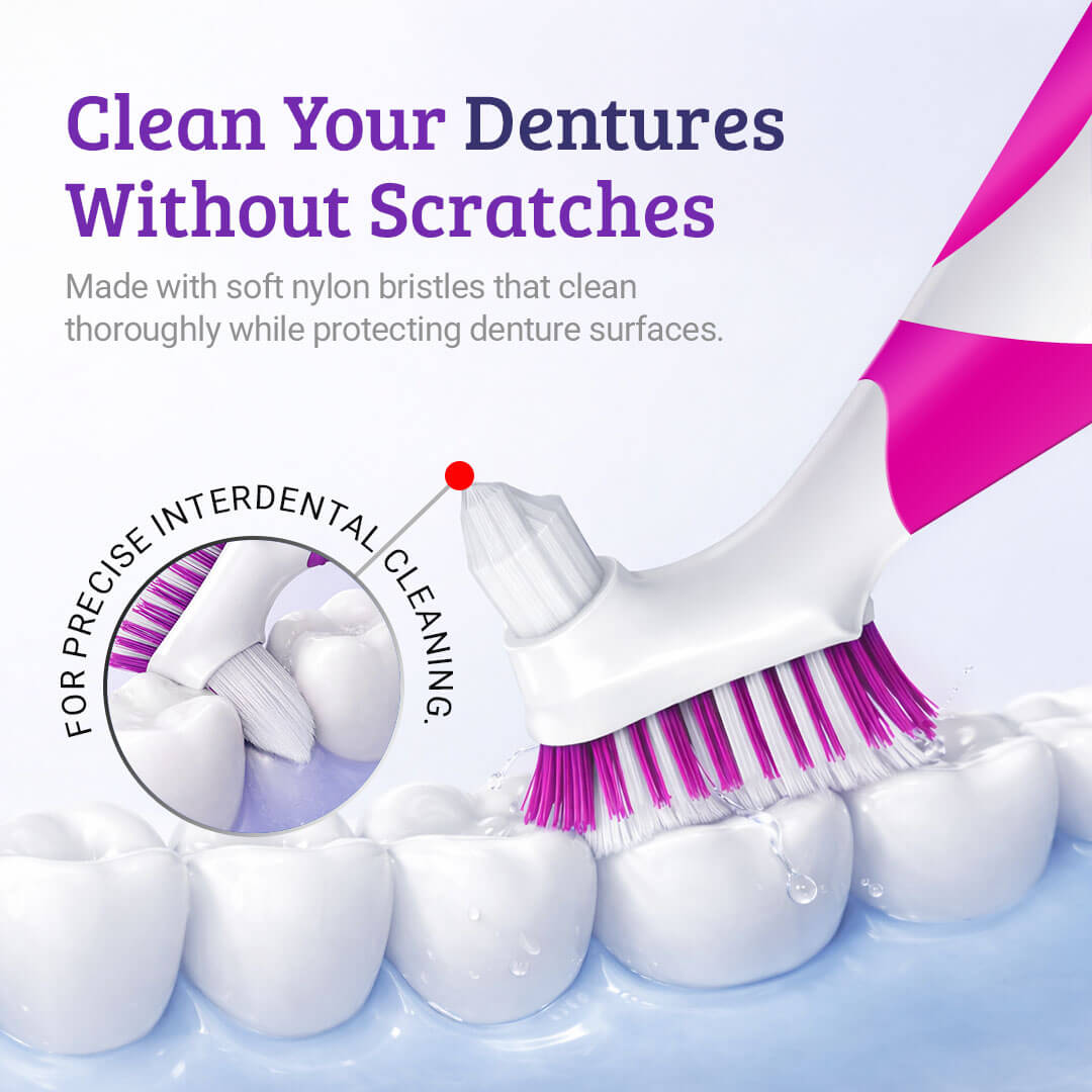 Castus Denture Brush – Dual Head Cleaning Brush
