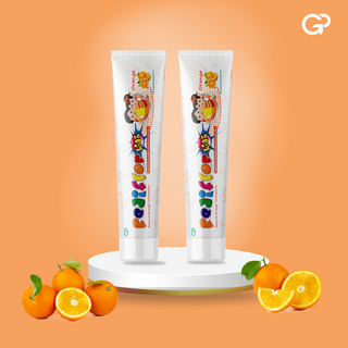 PediflorKidz (Pack of 2, 70g Each) : Make Brushing Time Fun with Natural Orange Flavour