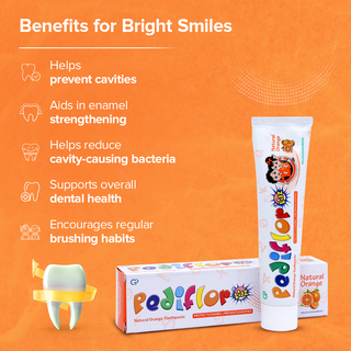 DIWALI COMBO: PediflorKidz Orange & Glodent (Pack of 1, 70g each)
