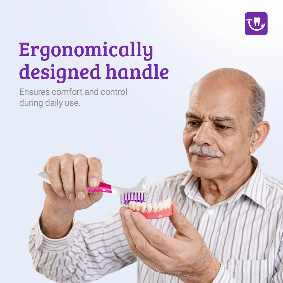 Castus Denture Brush – Dual Head Cleaning Brush (Pack of 3)