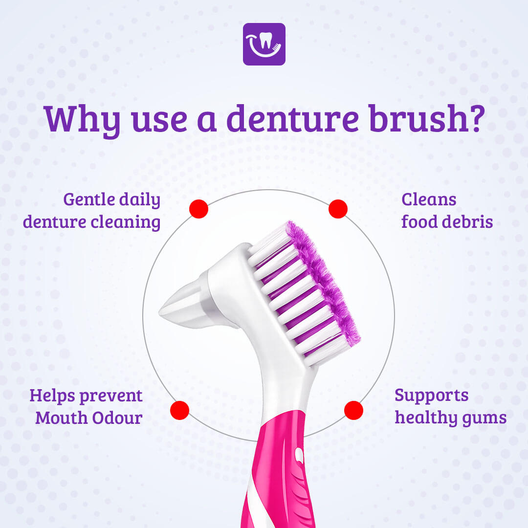 Castus Denture Brush – Dual Head Cleaning Brush (Pack of 3)
