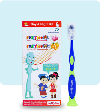 PediflorKidz Day & Night Kit: From School Time to Bedtime, Your Child’s Go-To Brushing Kit- 140g,pack of 1