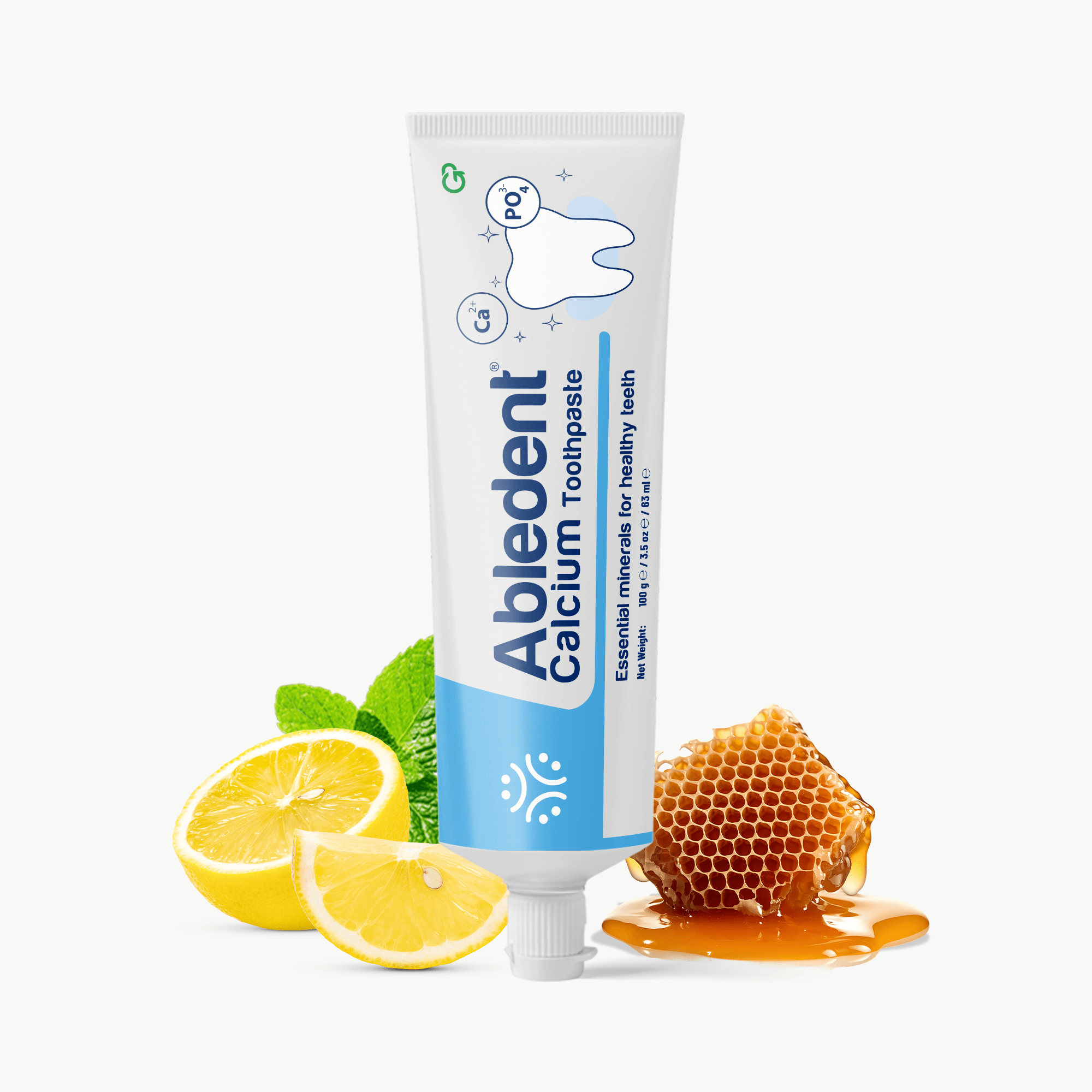Abledent Calcium Non- Foaming Toothpaste | Lemon Honey Mint