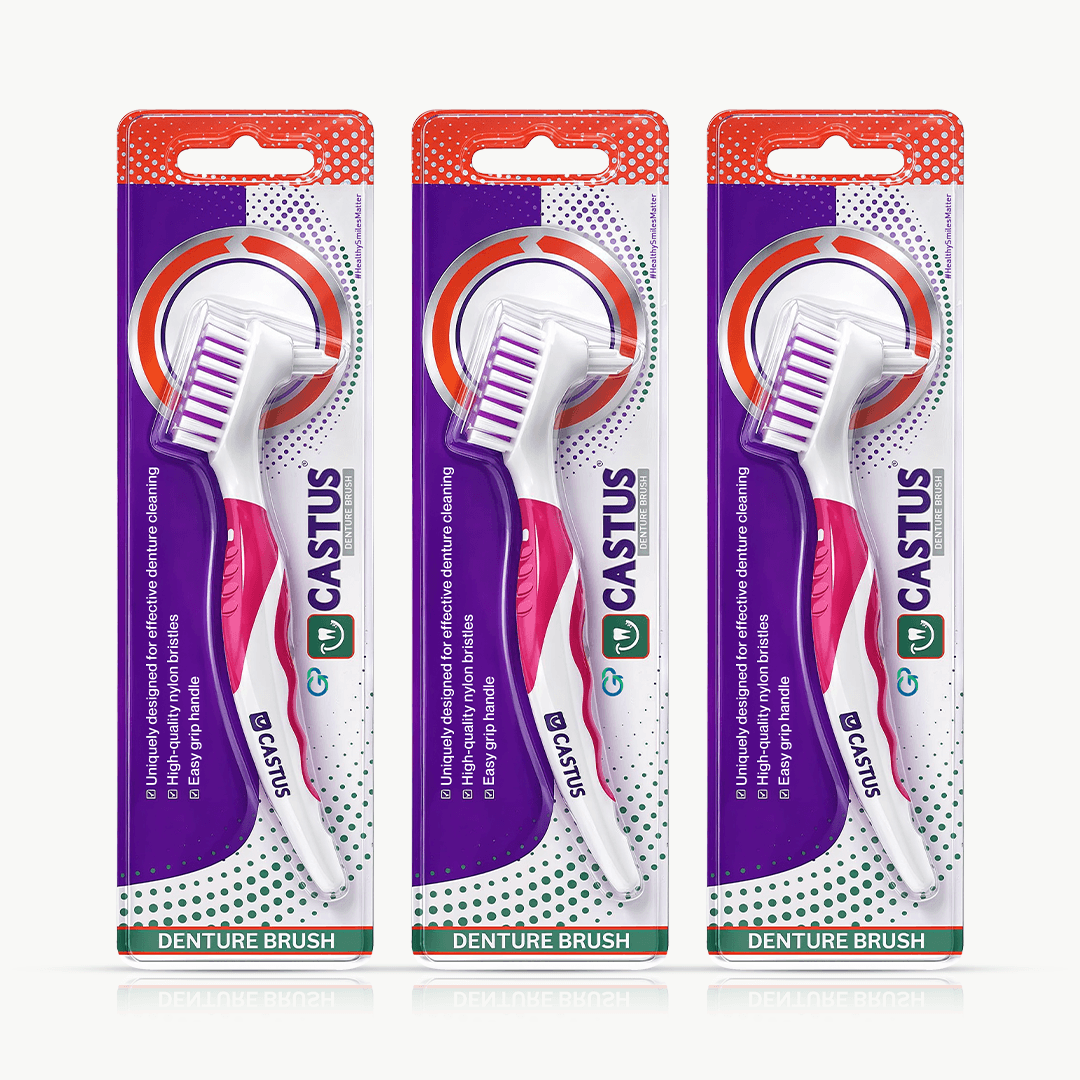 Castus Denture Brush – Dual Head Cleaning Brush