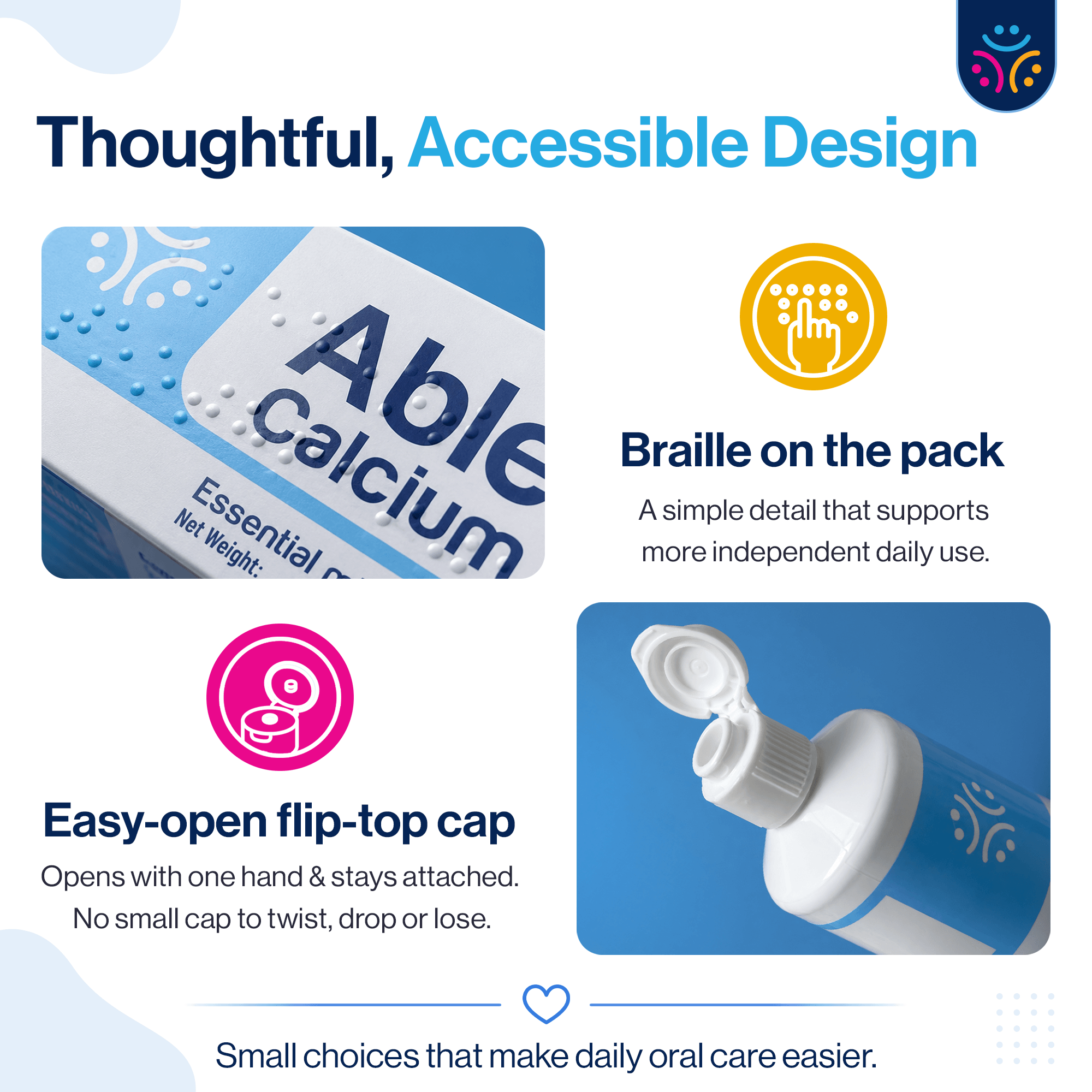 Abledent Calcium Non- Foaming Toothpaste | Lemon Honey Mint