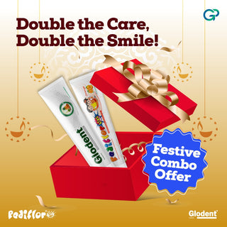 DIWALI COMBO: PediflorKidz Orange & Glodent (Pack of 1, 70g each)