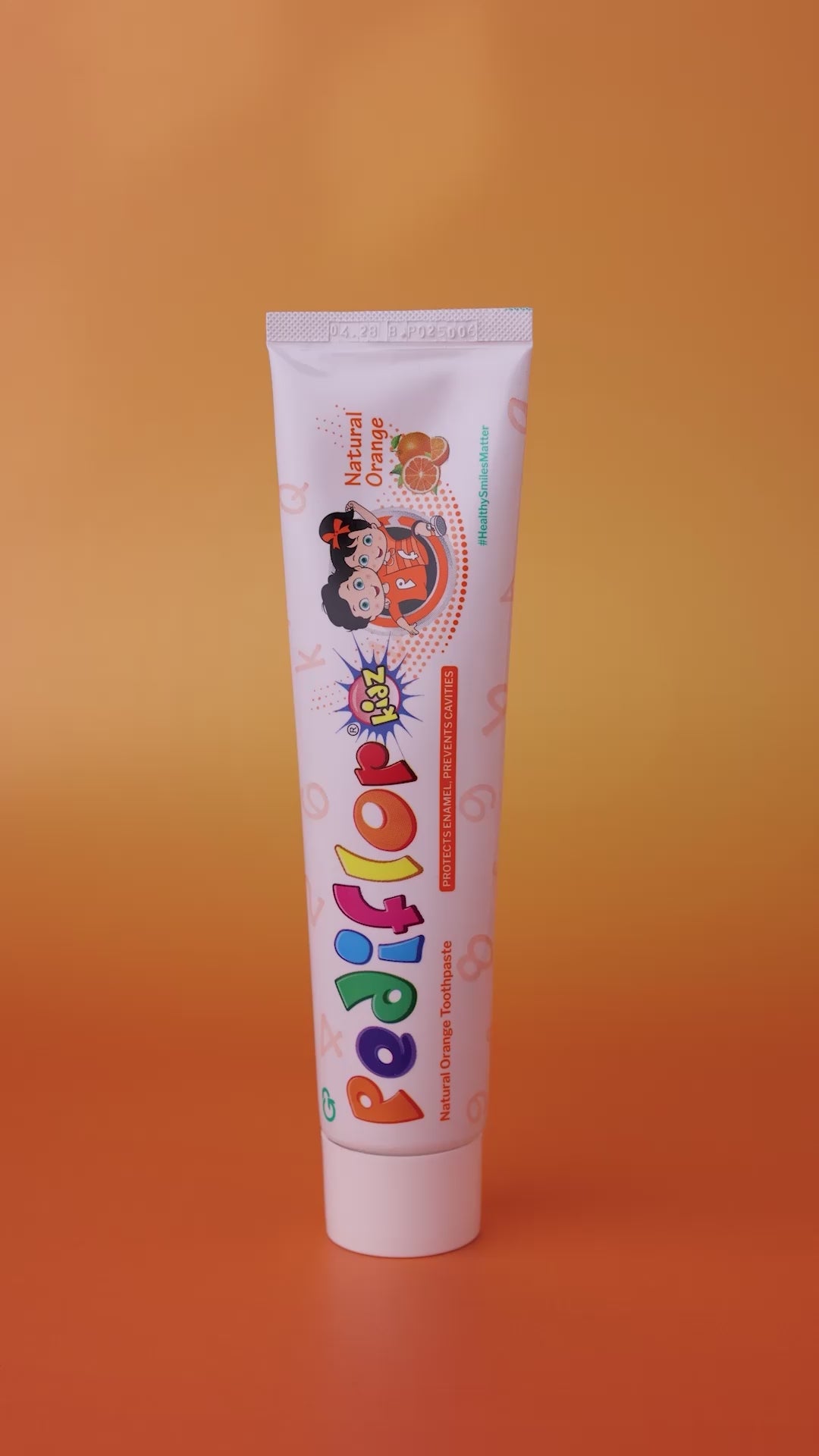 Load video: Orange Pediflor Kids Cavity Protection Toothpaste (Pack of 2)