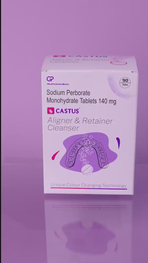 Load video: Castus Aligner &amp; Retainer Cleaning Tablets