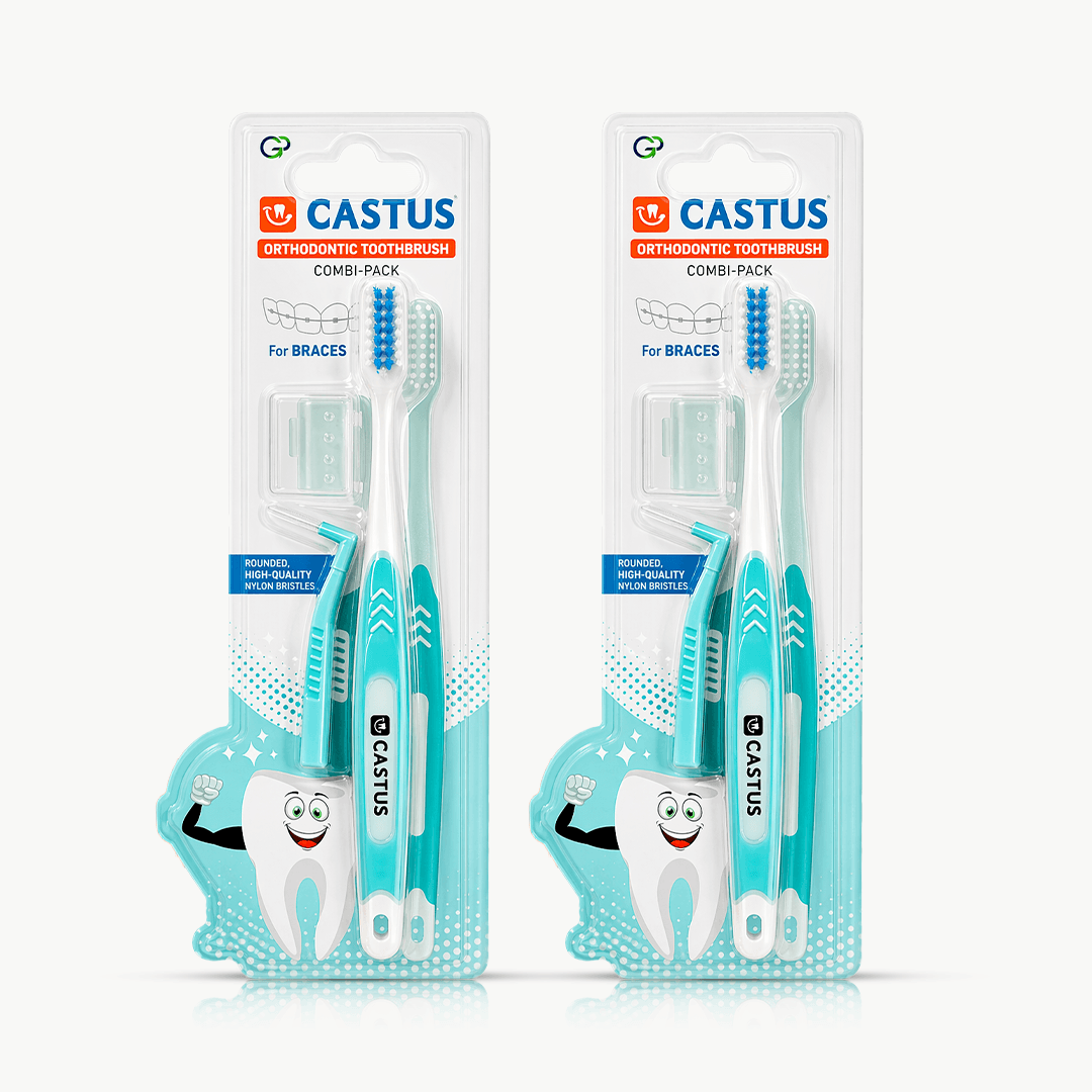 Castus Orthodontic Toothbrush Combi-Pack (Blue)