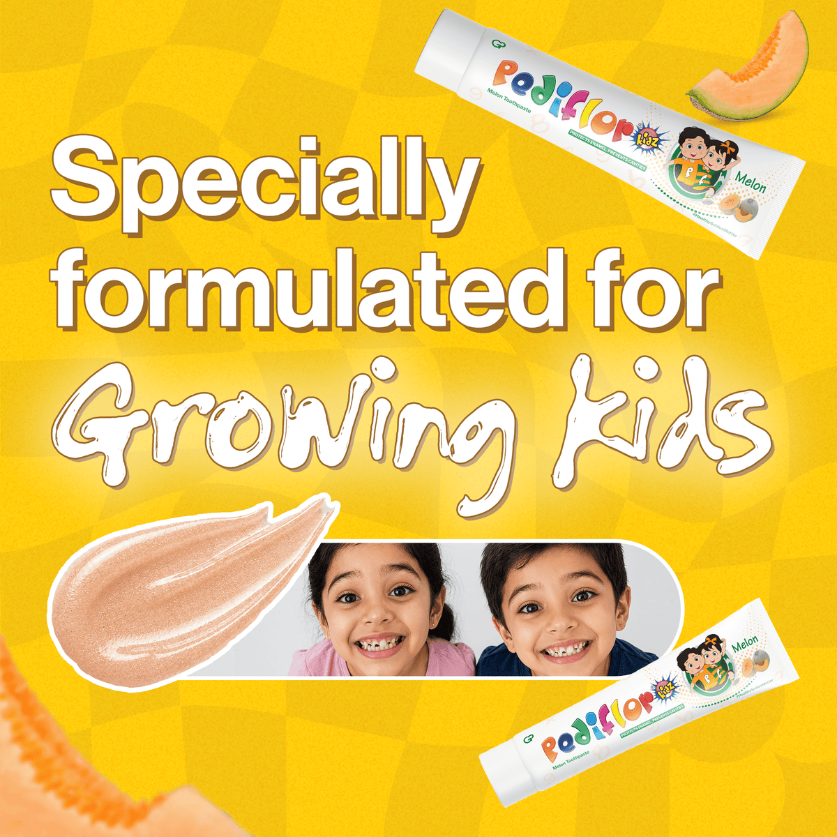 Musk Melon Pediflor Kids Cavity Protection Toothpaste (Pack of 2)