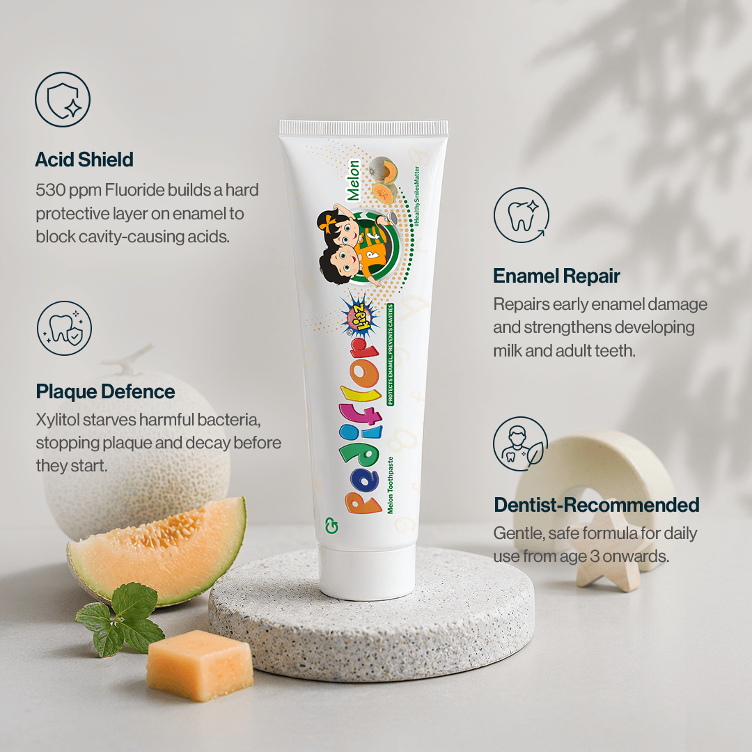 Musk Melon Pediflor Kids Cavity Protection Toothpaste (Pack of 2)