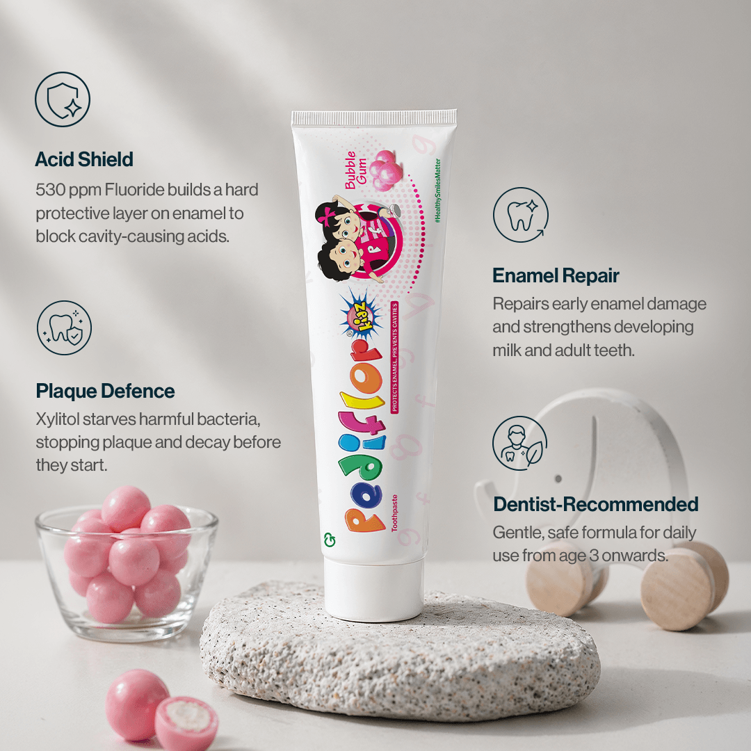 Bubblegum Pediflor Kids Cavity Protection Toothpaste (Pack of 2)