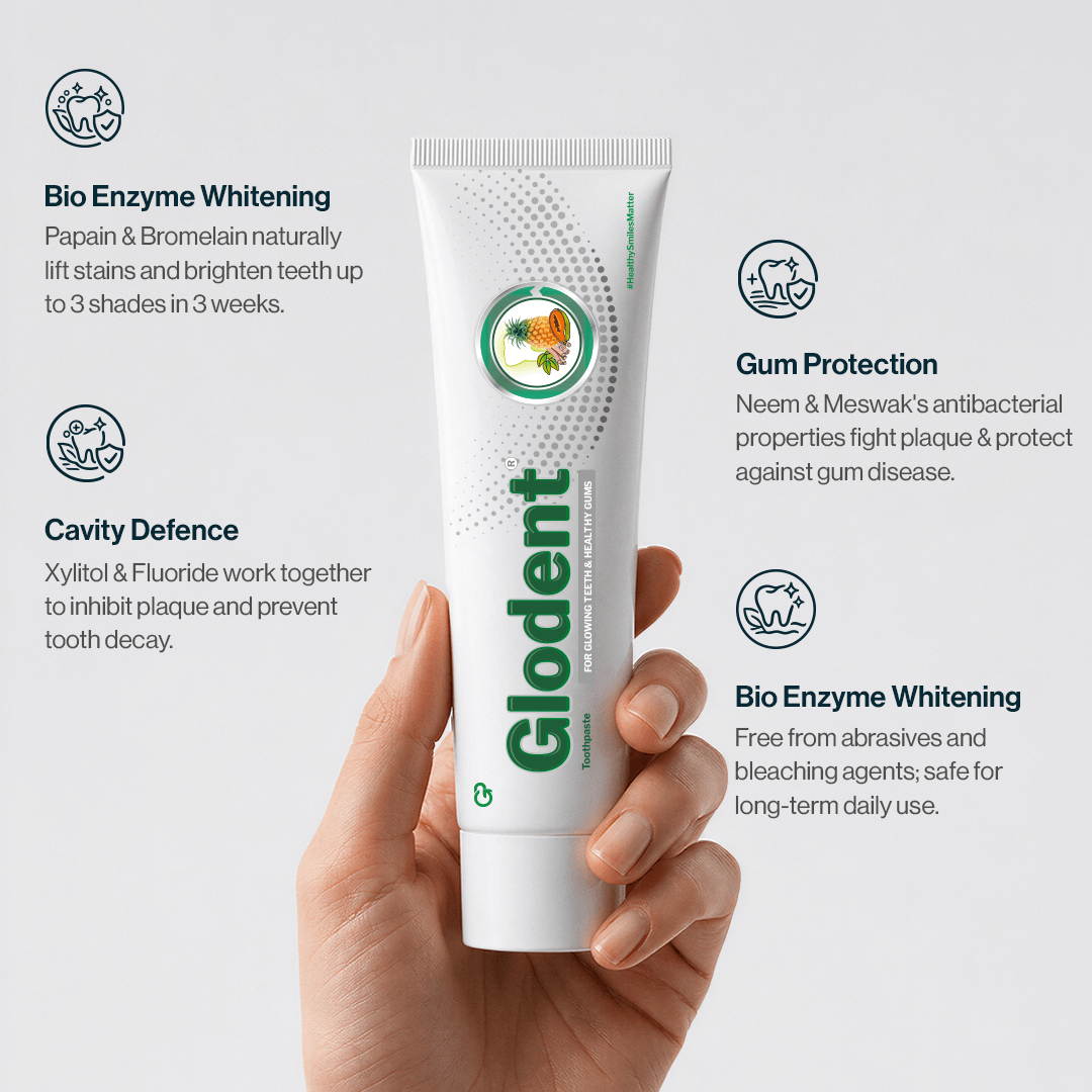 Glodent Daily Whitening Toothpaste for a Brighter Smile (Pack of 2)