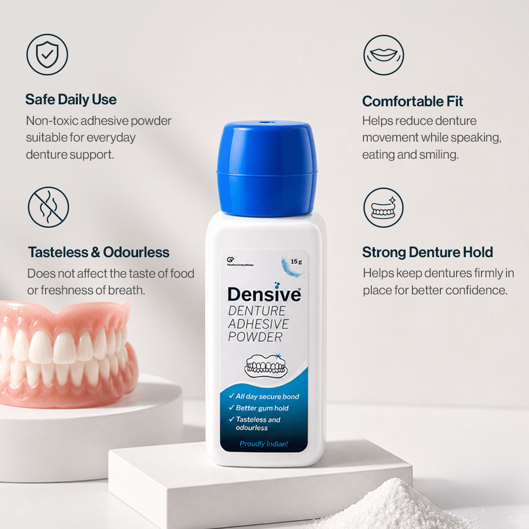 Densive Denture Adhesive Powder for Strong Hold (Pack of 6)