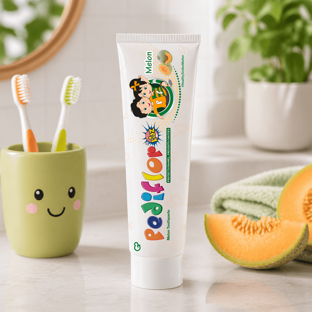 Musk Melon Pediflor Kids Cavity Protection Toothpaste (Pack of 2)