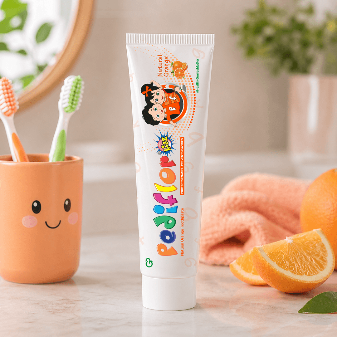 Orange Pediflor Kids Cavity Protection Toothpaste (Pack of 2)